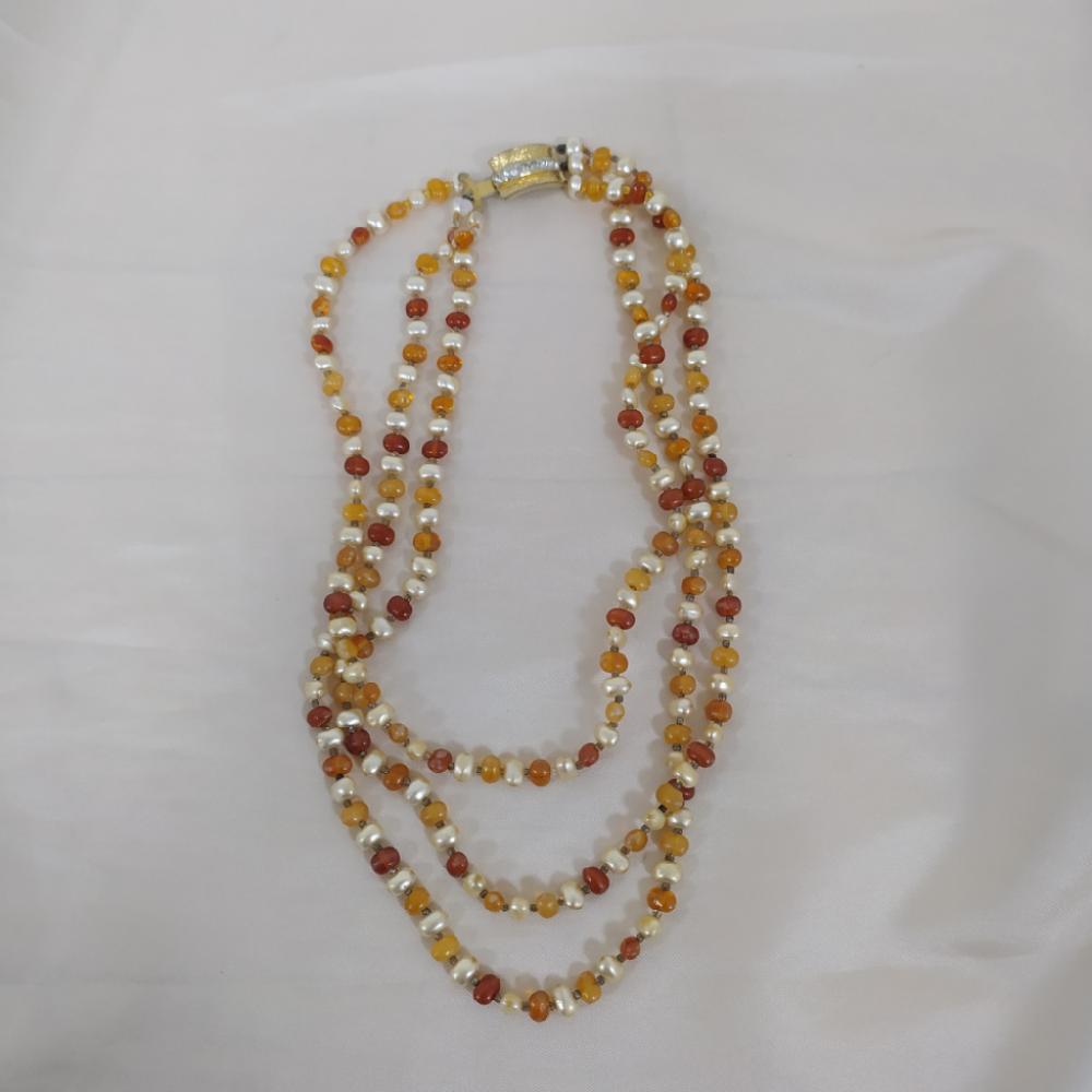 Mercatopoli Collana Vintage Multifilo Corniola