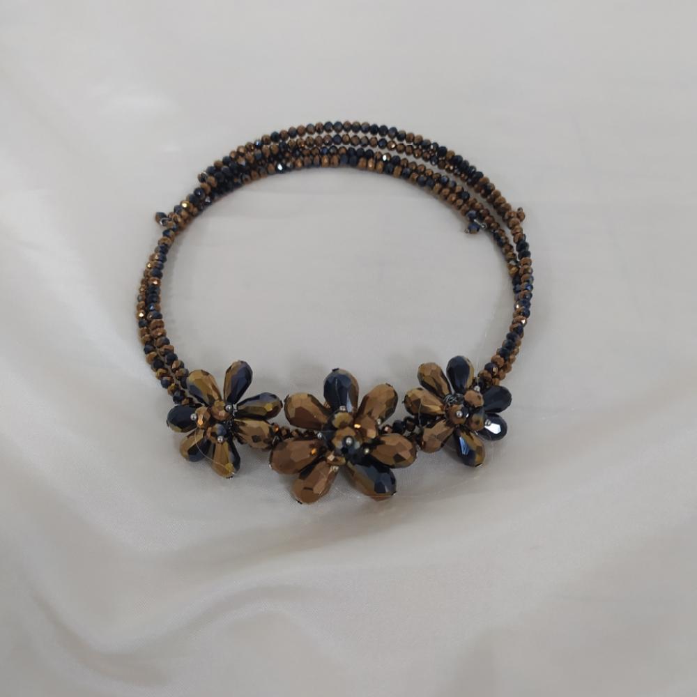 Mercatopoli Collier Perline Gold/Nero