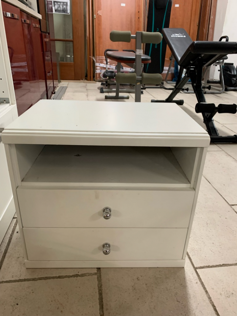 Mercatopoli Comodino Bianco 2 Cassetti
