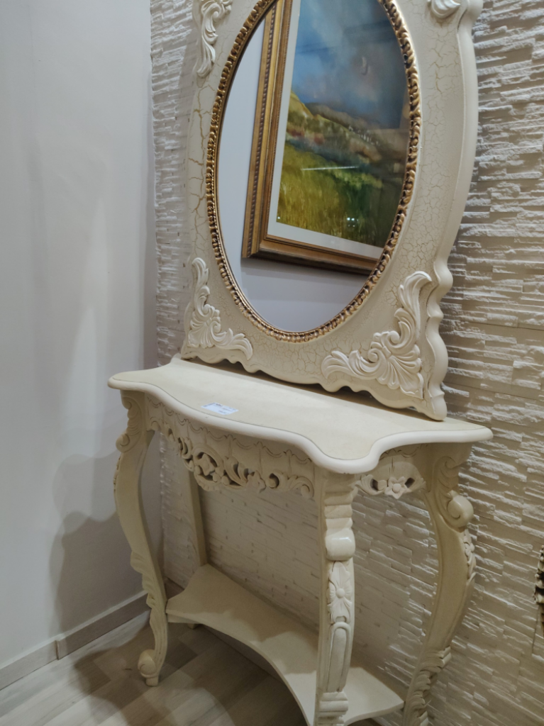 Mercatopoli Consolle Con Specchio Shabby//