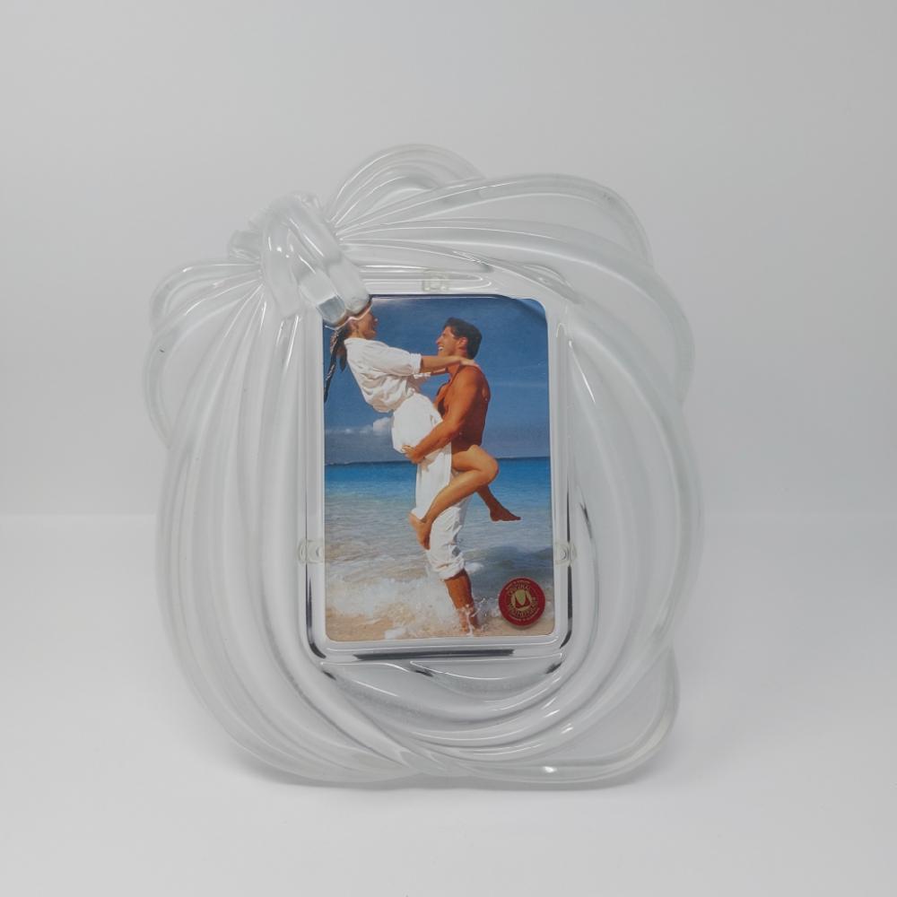 Mercatopoli Cornice Fiocco Vetro Opalino