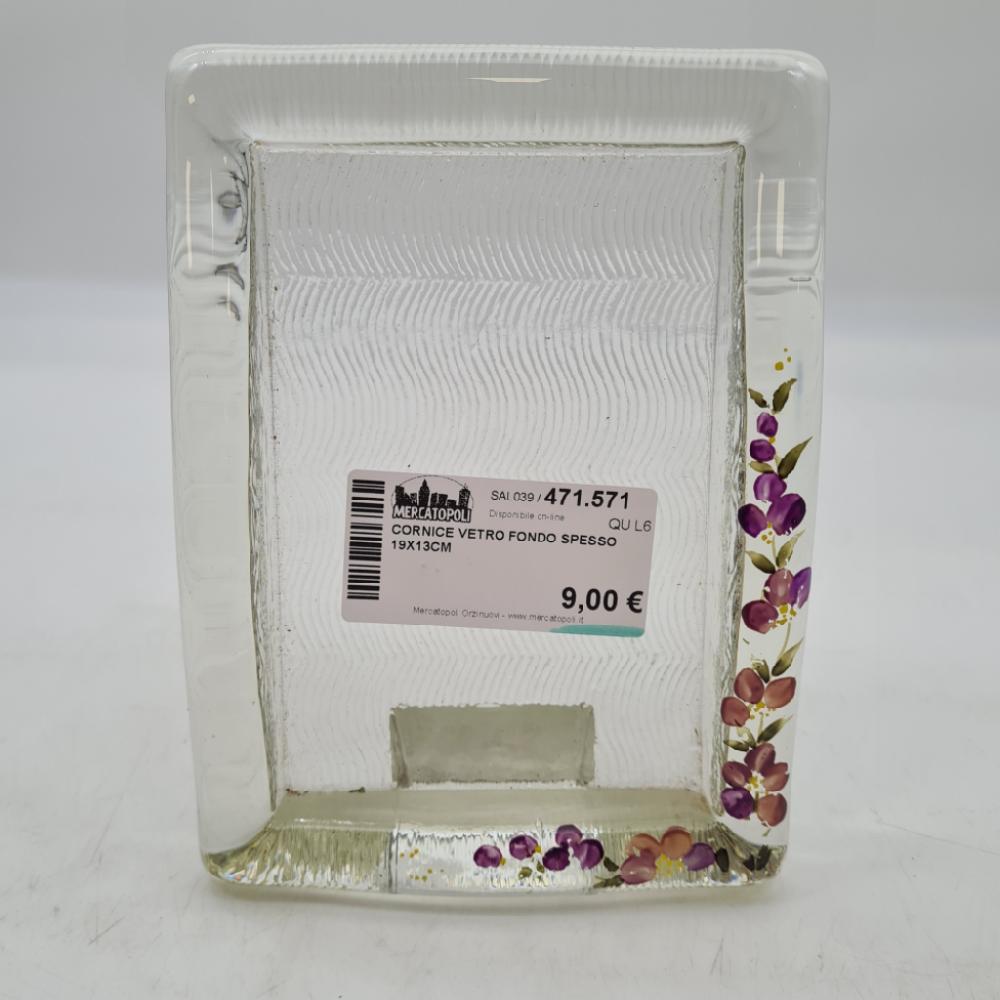 Mercatopoli CORNICE VETRO FONDO SPESSO 19X13CM