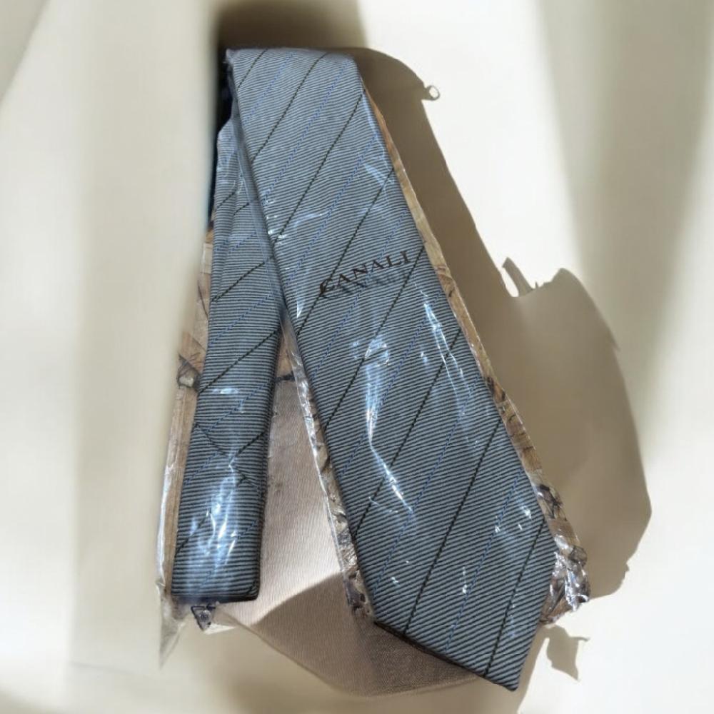 Mercatopoli CRAVATTA U CANALI GRIGIA A STRISCE