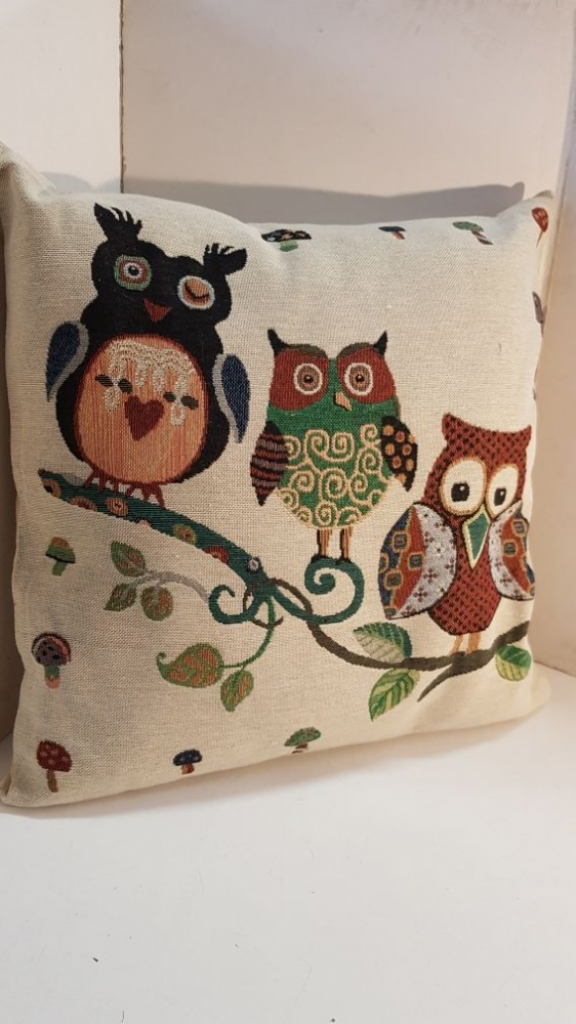 Mercatopoli Cuscino Arredo 45x45cm Fantasia 3 Gufi