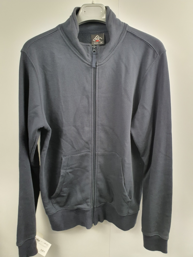 Mercatopoli Felpa Blu Basic Con Cerniera Tg Xl