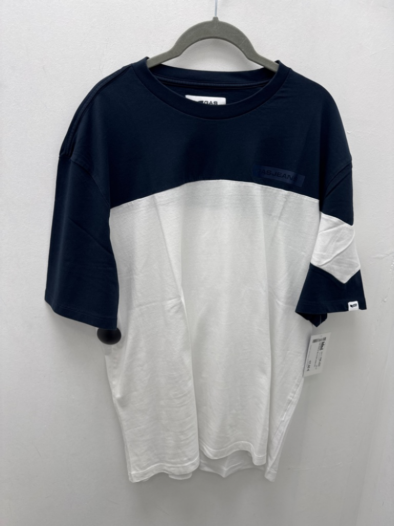 Mercatopoli Gas Maglia Blu E Bia Uomo Xxl
