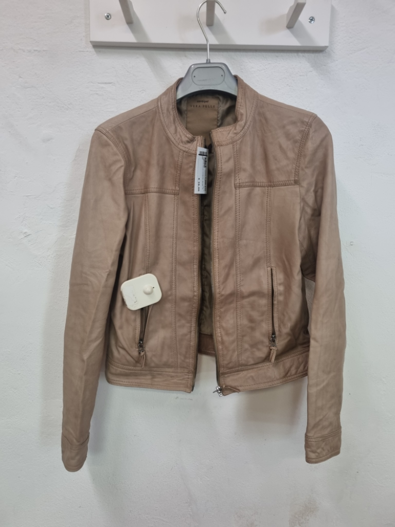 Mercatopoli Giacca Pelle Conbipel Beige tg Xs