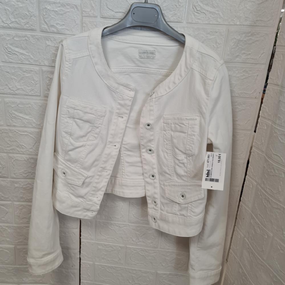 Mercatopoli Giubbino Gas Jeans D Tg S Bianco
