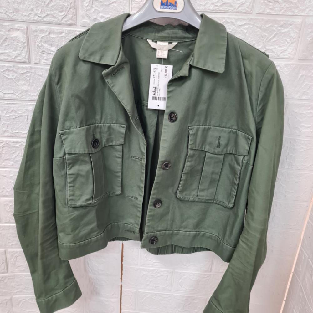 Mercatopoli GIUBBINO H&m D TG S VERDE MILITARE