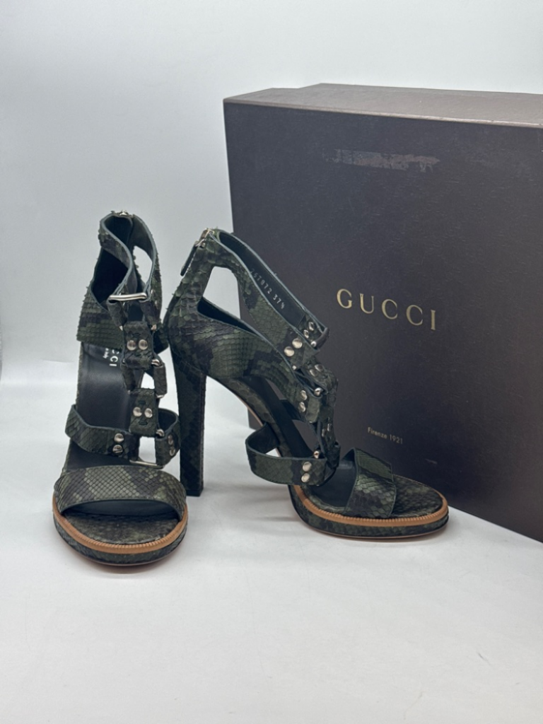Mercatopoli Gucci Sandalo Pitone Verde 37.5