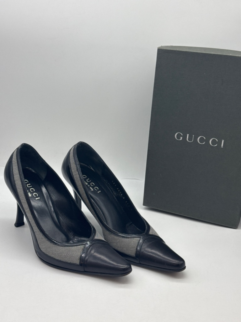 Mercatopoli Gucci Scarpa Decoltè Nera E Gri 37.5