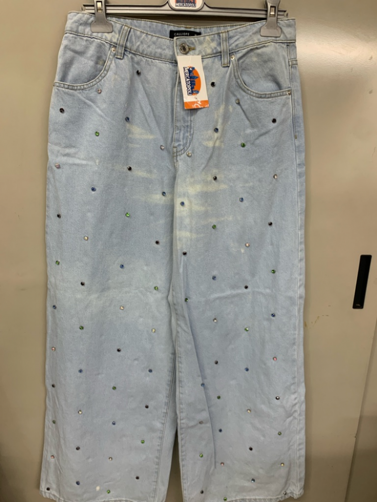 Mercatopoli JEANS CALLIOPE A PALAZZO STRASS TG M E