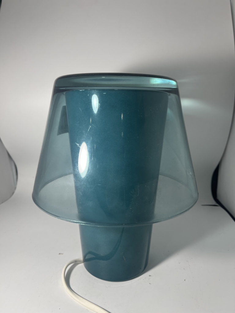 Mercatopoli Lampada A Fungo In Vetro Celeste