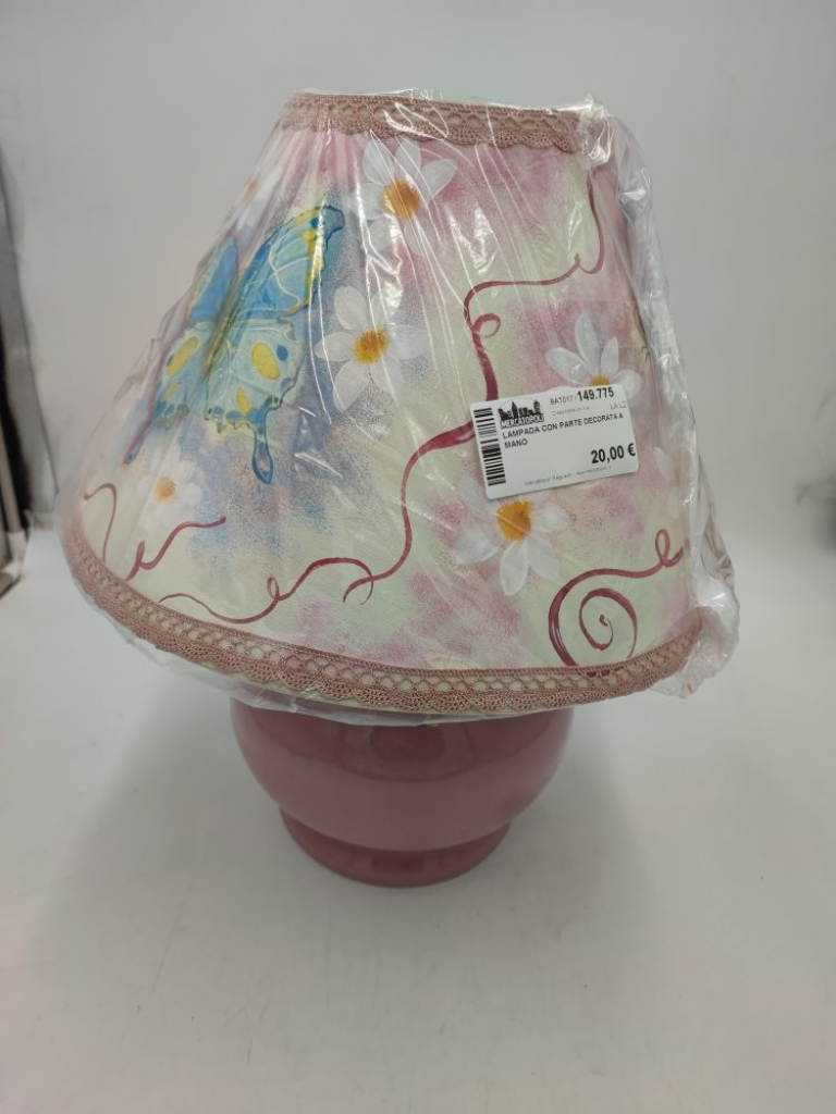 Mercatopoli Lampada Con Parte Decorata A Mano