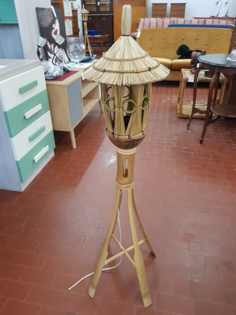 Mercatopoli Lampada Etnica Bambù H 105cm