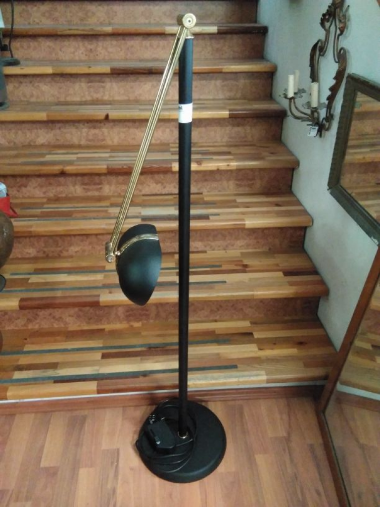 Mercatopoli Lampada Piantana Nera Oro