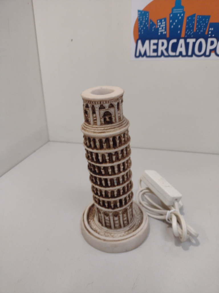 Mercatopoli Lampada Torre Di Pisa Resina Vintage