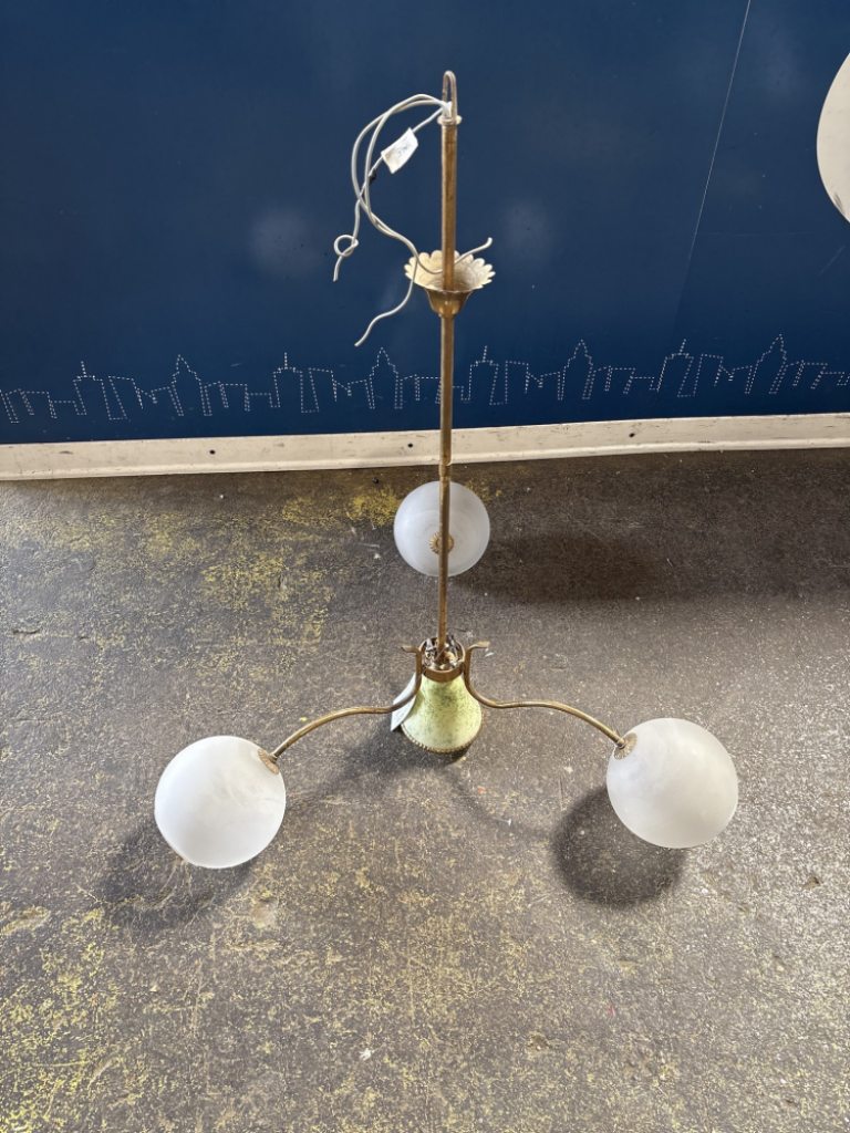 Mercatopoli LAMPADARIO A 3 LUCI CON COPPE A PALLA