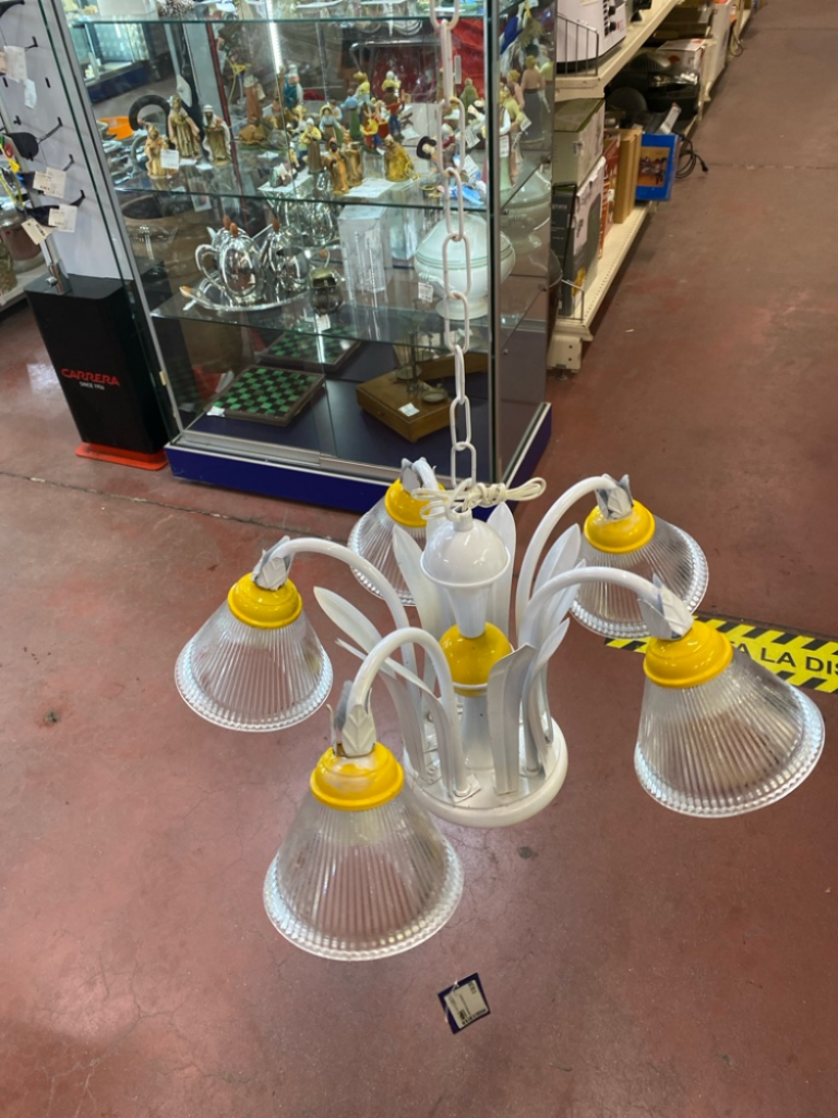Mercatopoli Lampadario A 5 Luci Bianco