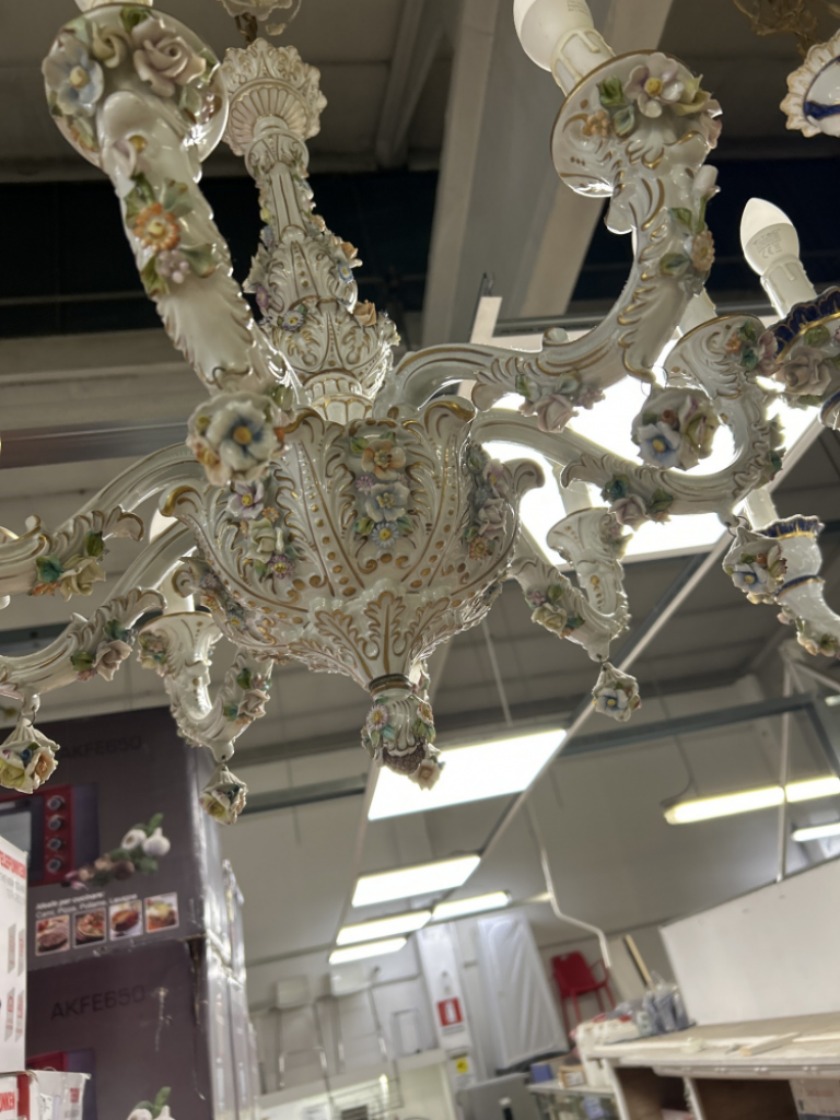 Mercatopoli Lampadario Ceramica 8 Luci