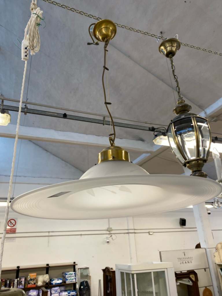 Mercatopoli Lampadario Grande Piatto Satinato