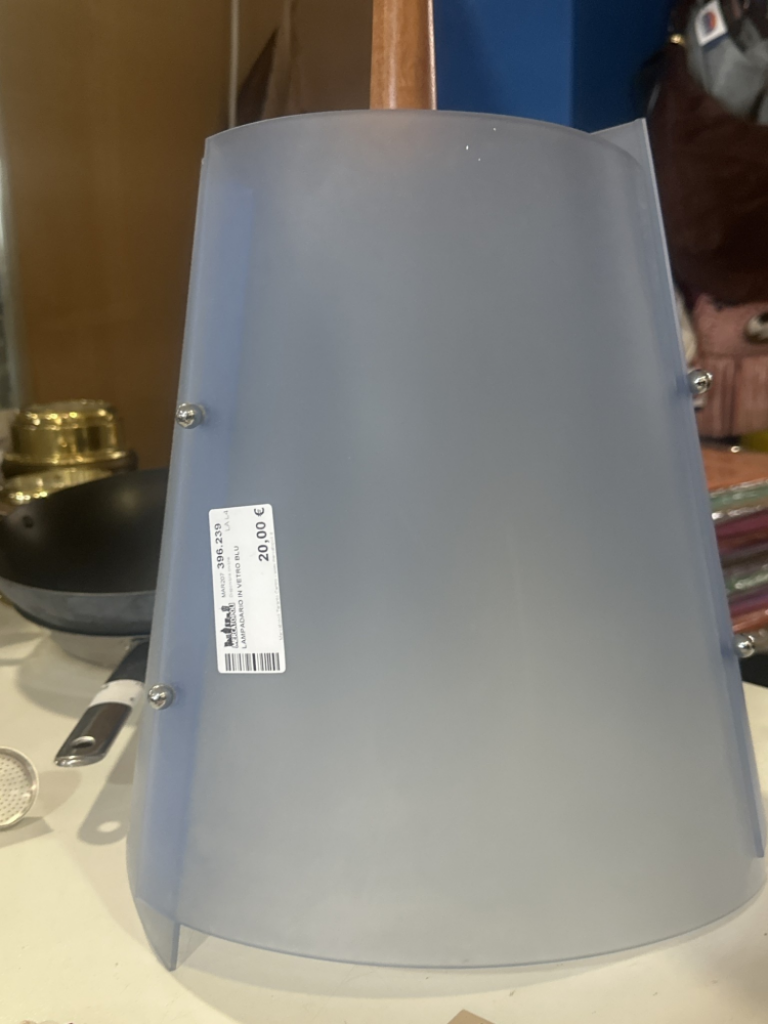 Mercatopoli Lampadario In Vetro Blu