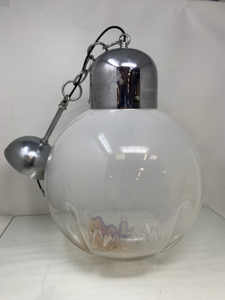 Mercatopoli Lampadario Palla Vetro Vintage Ø 30 Cm
