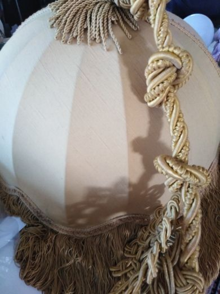 Mercatopoli Lampadario Tessuto Senape Diam 45