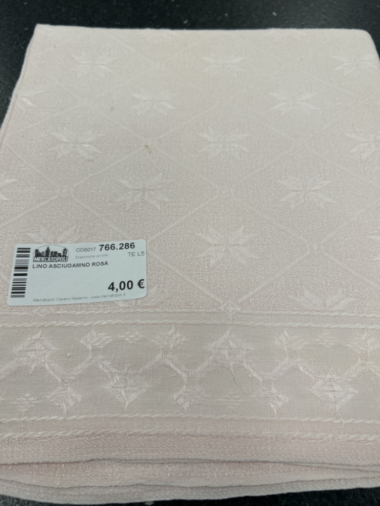 Mercatopoli Lino Asciugamno Rosa