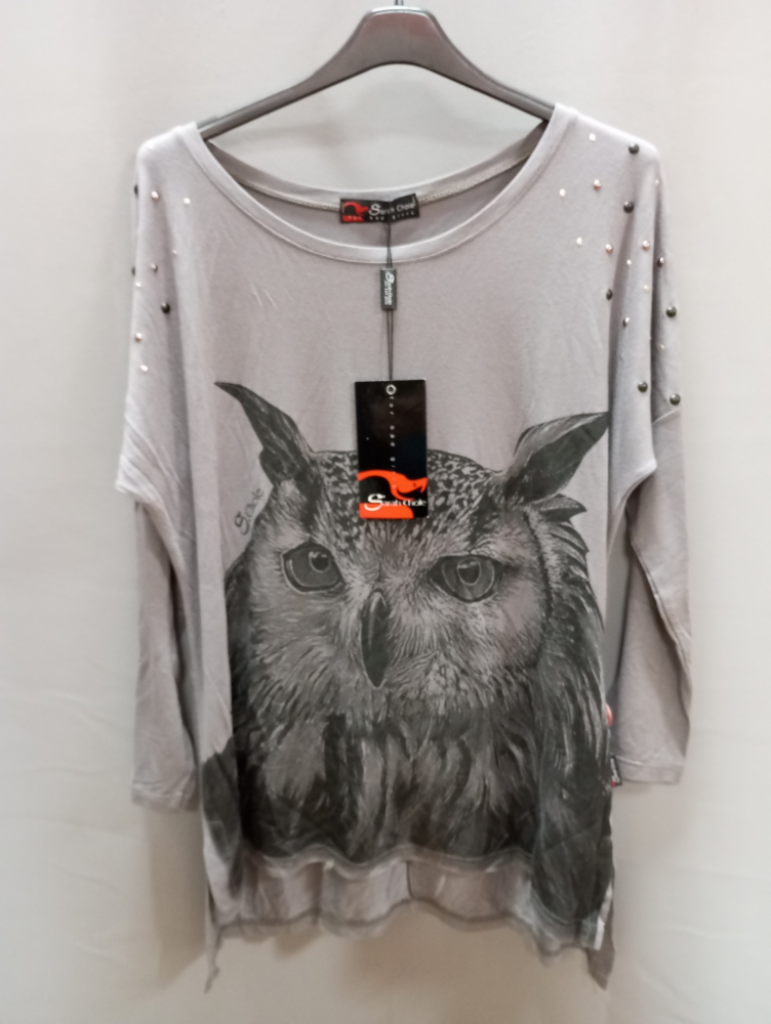 Mercatopoli Maglia D M Sarah Chloe Nuova Grigia