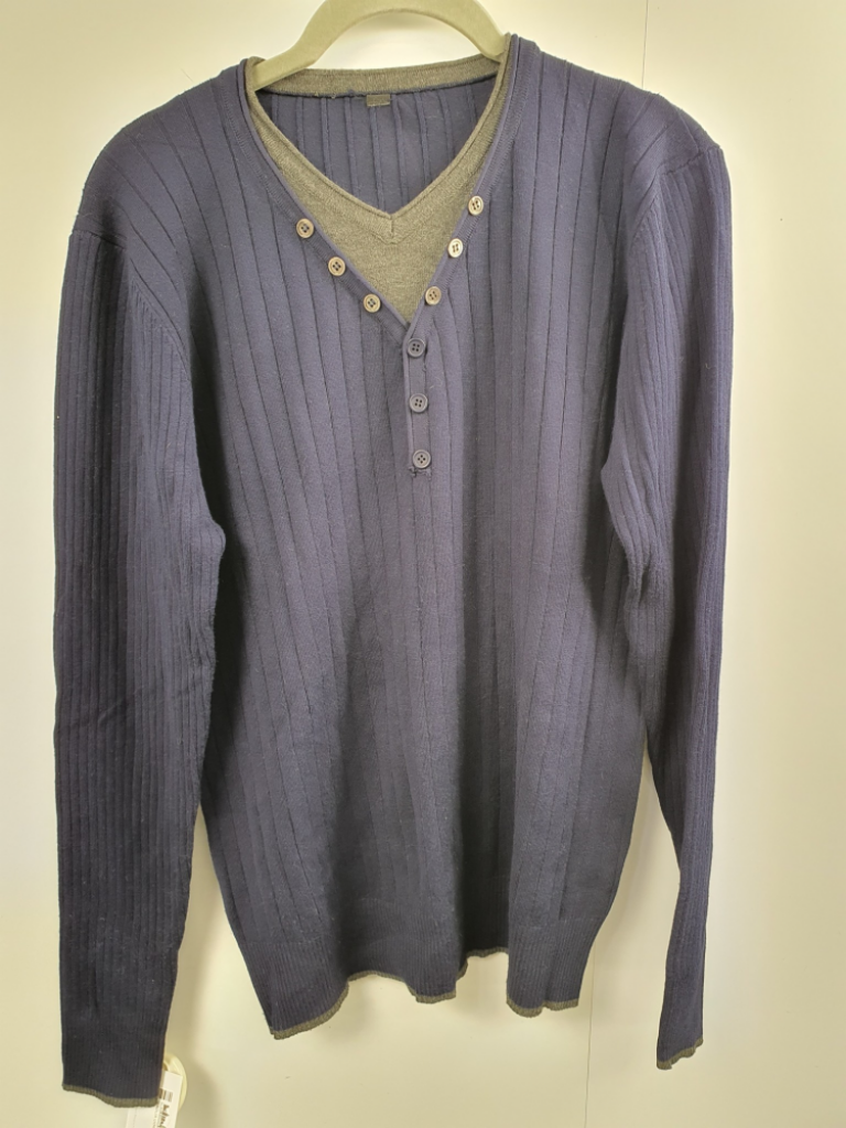 Mercatopoli Maglia Uomo Blu Grigio Tg L