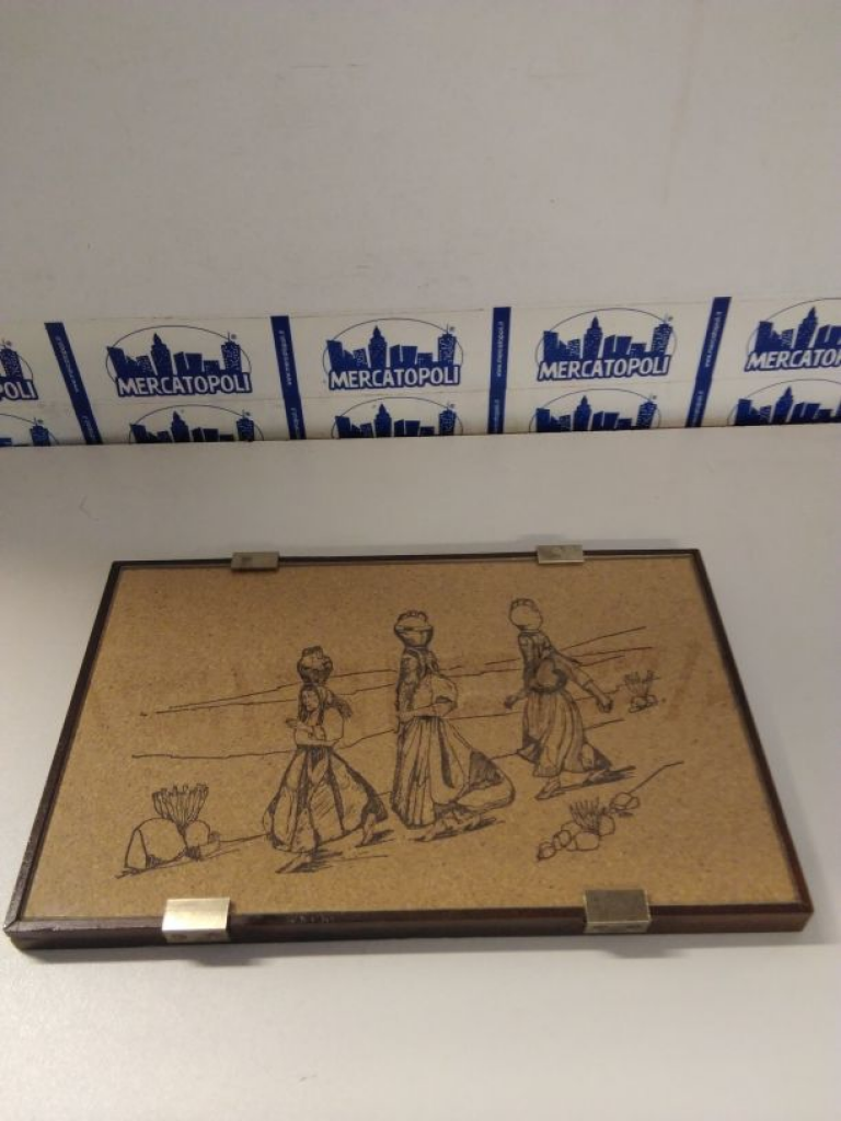 Mercatopoli Mini Quadretto Sughero Donne 25x16