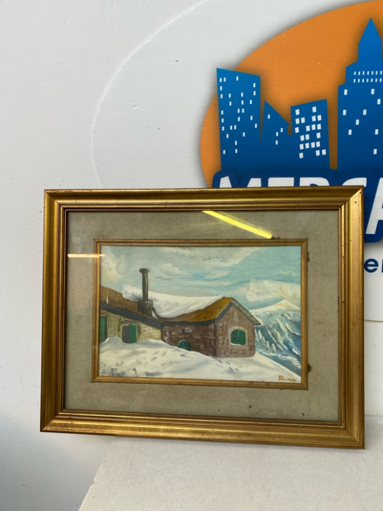 Mercatopoli Olio Su Tela Casa In Montagna S. Lucia