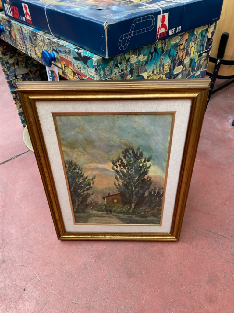 Mercatopoli Olio Su Tela Paesaggio Pittore Ruffini