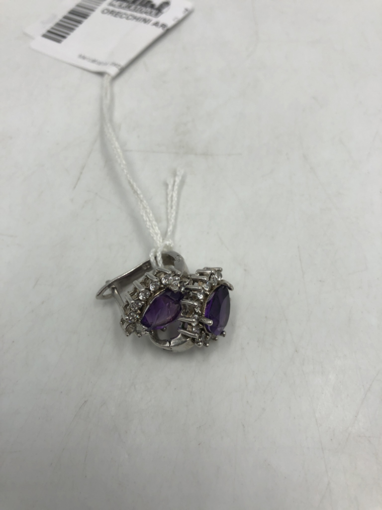 Mercatopoli Orecchini Arg Goccia Viola