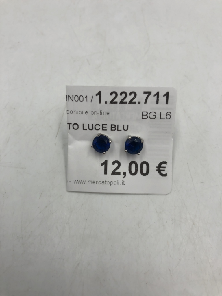 Mercatopoli Orecchini Punto Luce Blu