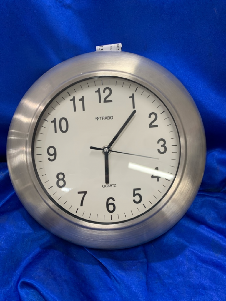 Mercatopoli Orologio Da Parete Argentato Tondo