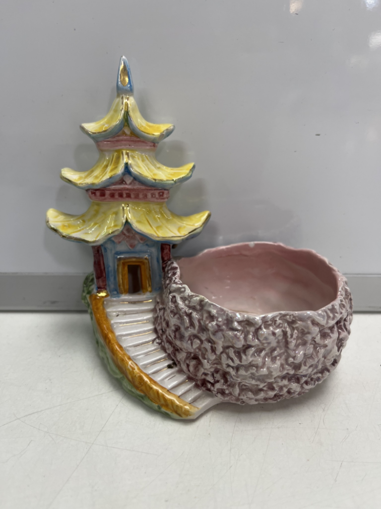 Mercatopoli Pagoda Ciotola Ceramica 1950s 11x11 Cm