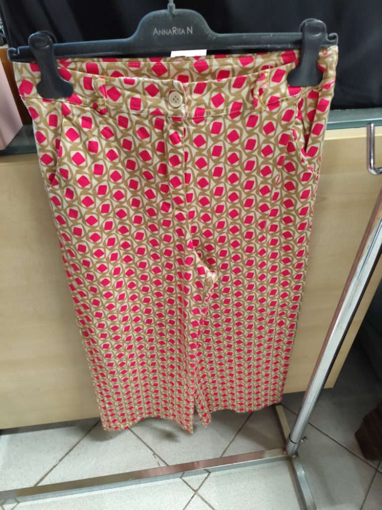 Mercatopoli Pantaloni Rosa E Beige Tg L