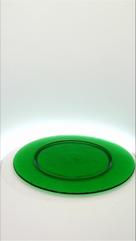 Mercatopoli Piatto Verde Vetro D32 Murano