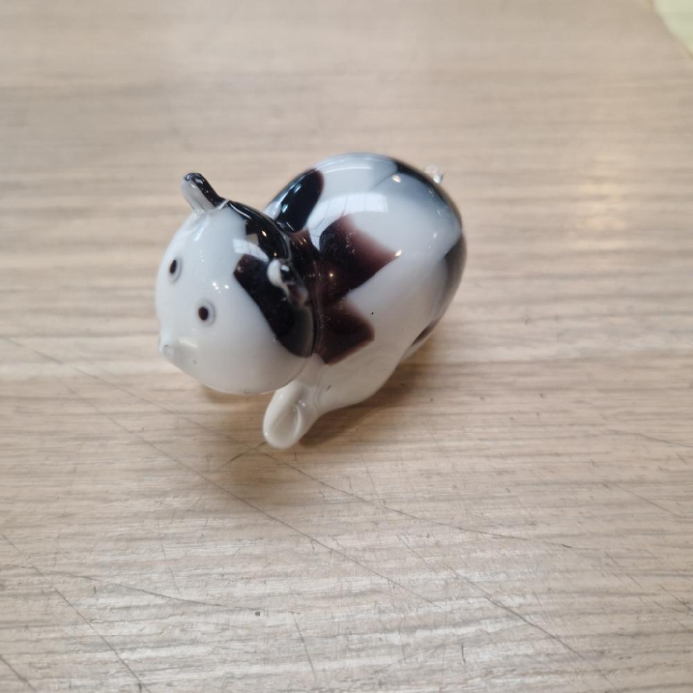 Mercatopoli PICCOLO GATTO IN MURANO BIANCO E NERO
