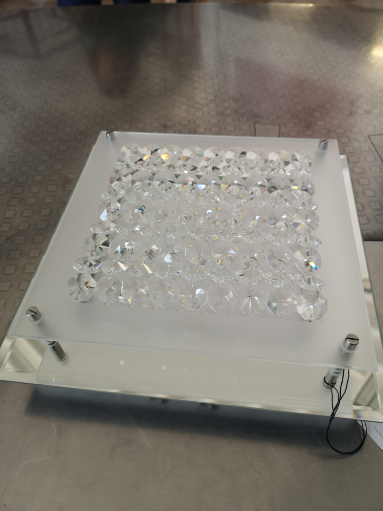 Mercatopoli Plafoniera Quadrata Cristalli