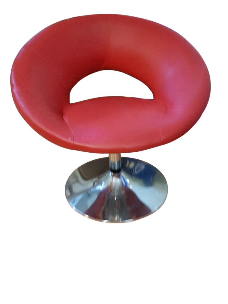 Mercatopoli Poltrona Girevole Rossa Ecopelle