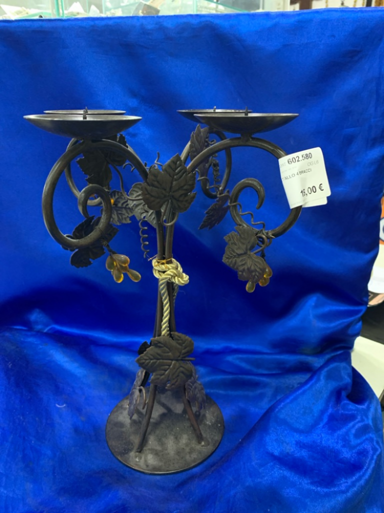 Mercatopoli PORTA CERO METALLO 4 BRACCI H.34 W