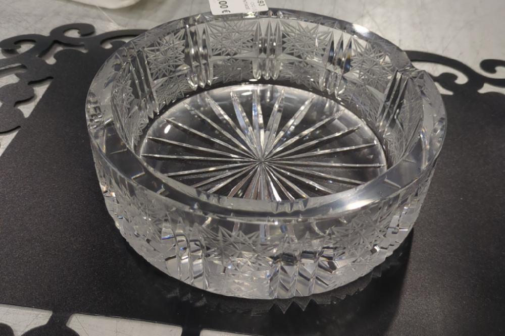 Mercatopoli Portacenere Cristallo Vintage 18 Cm