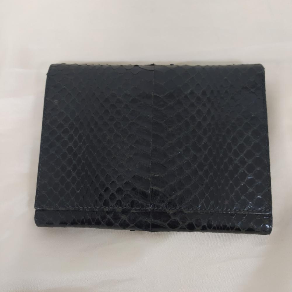 Mercatopoli Portafoglio Pelle Rettile Nero