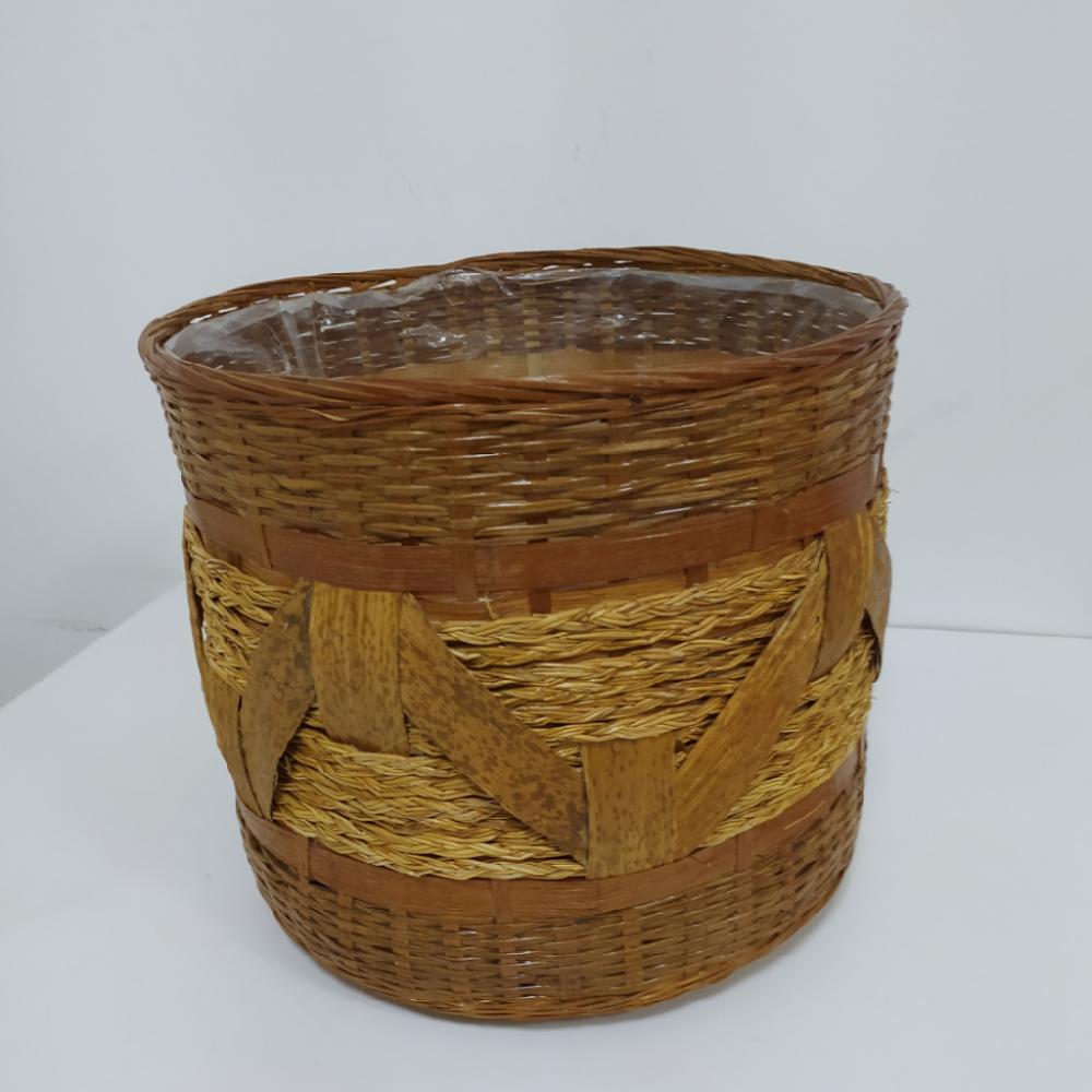 Mercatopoli Portavaso Vimini H 33cm D 38cm