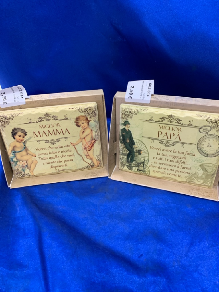 Mercatopoli QUADRETTO TARGA MAMMA PAPA W