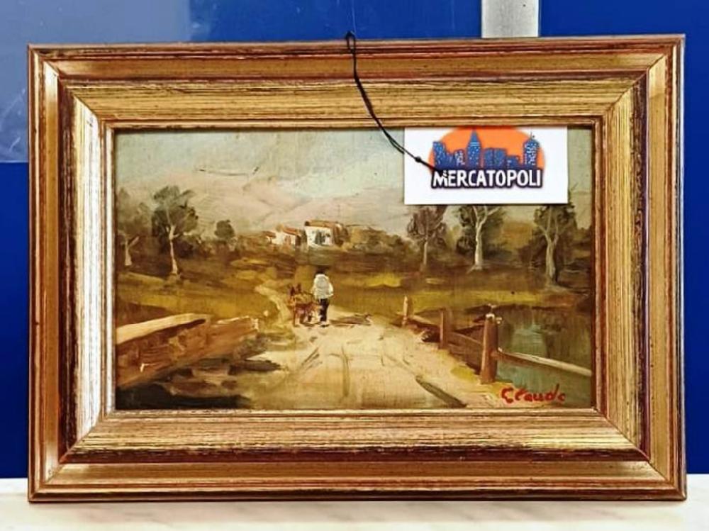 Mercatopoli Quadro Ad Olio E.Claude