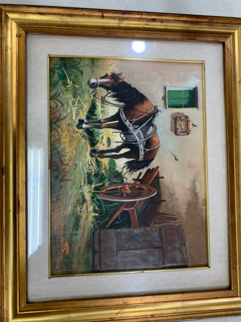 Mercatopoli QUADRO CAVALLO CARRETTO 60X50 W